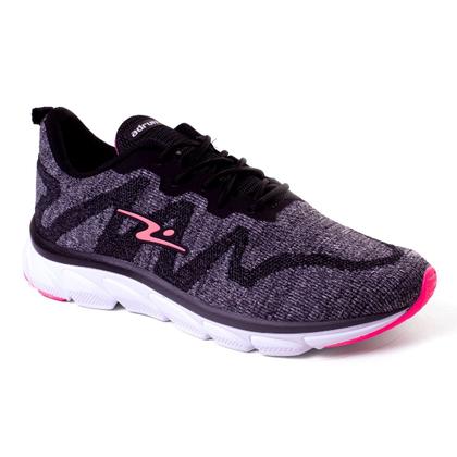 Tênis Esportivo Feminino Adrun Walk 8308F Grafite Imagem de Tênis Esportivo Feminino Adrun Walk 8308F Grafite