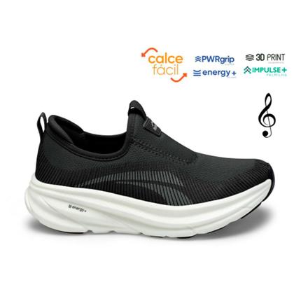 Imagem de Tênis Esportivo Feminino Byte Preto Grafite Kolosh E0343-0004