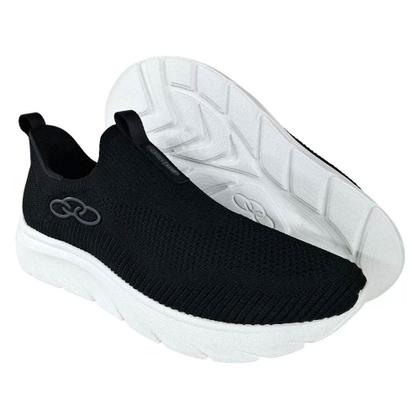 Imagem de Tênis Esportivo Masculino Slip On Clic Preto Branco  Olympikus