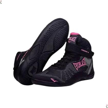 Imagem de Tênis Everlast Forceknit 4 Fem Boxe Training Preto E Rosa