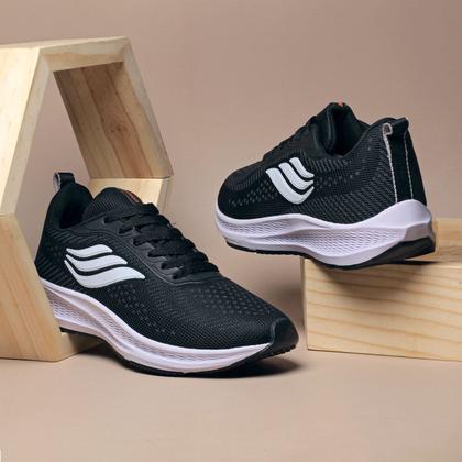 Imagem de Tênis Feminino Academia Caminhada Confortável Tecido Knit Original Promo Olymp Fast