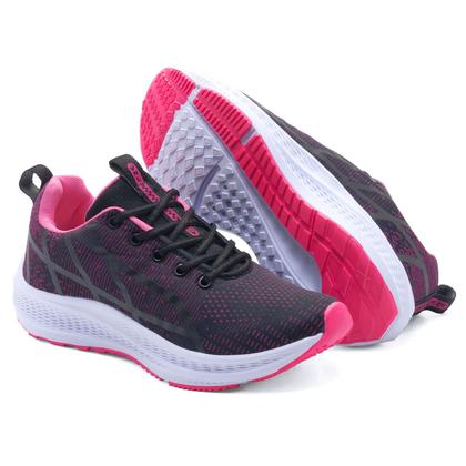 Imagem de Tênis Feminino Academia caminhada promoção leve corrida Kit 2 Pares