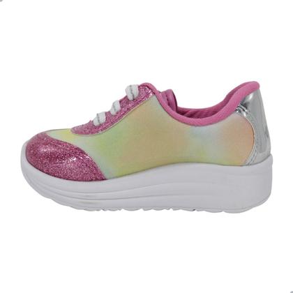 Imagem de Tênis Feminino Bebê Molekinha Rosa Multi Color
