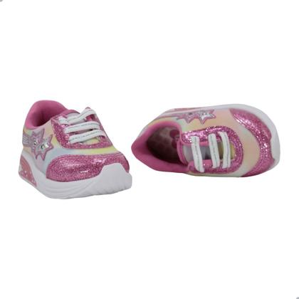 Imagem de Tênis Feminino Bebê Molekinha Rosa Multi Color