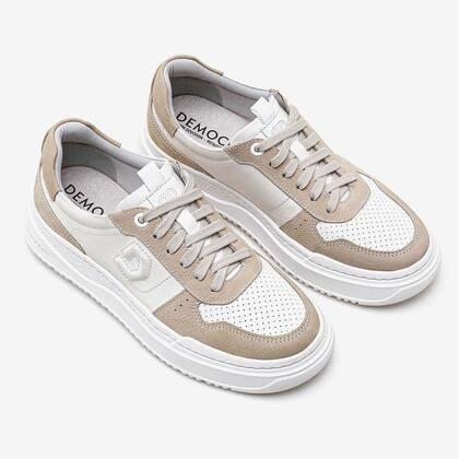 Imagem de Tênis Feminino Block Branco/Bege