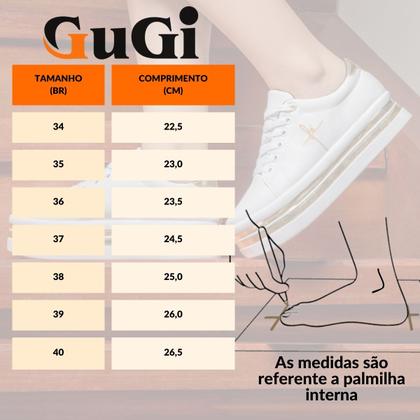 Imagem de Tênis Feminino Bordado Fé Branco Salto Plataforma Anabela Casual Dia a Dia