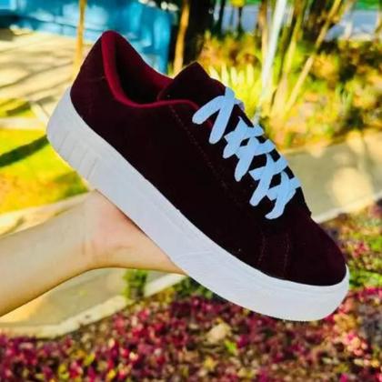 Imagem de Tênis Feminino Branco Casual Barato Do 34 ao 39 Várias Cores Branco Preto Cinza Marrom Dia a Dia