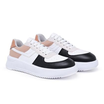 Imagem de Tênis Feminino Branco Retrô Casual Sneaker Clássico Confortável