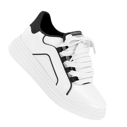 Imagem de Tenis Feminino Cadarço Grosso Recortes Moleca Novo 5816105