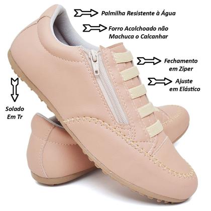 Imagem de Tenis Feminino Calce Facil Mocatenis Confortavel 2060