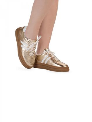 Imagem de Tenis Feminino Casual Bebece T2111-044 Dourado
