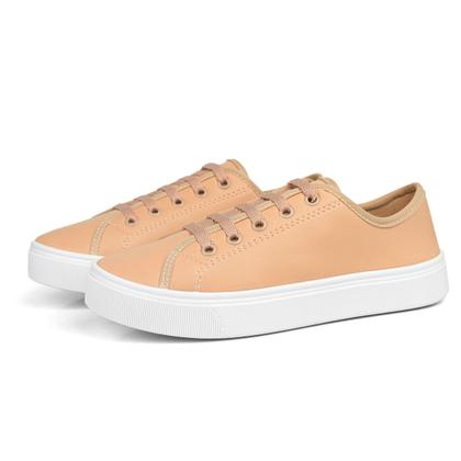 Imagem de Tenis Feminino Casual Caixa Alta Com Cadarços
