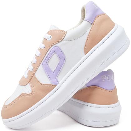 Imagem de Tênis Feminino Casual Cano Baixo Confortável Sintético Multicolor com Relógio Digital e Meia