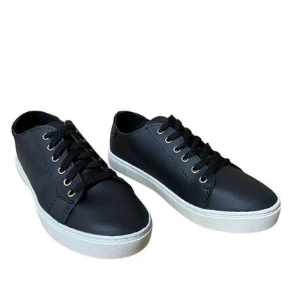 Imagem de Tênis Feminino Casual Confortável Preto Liso