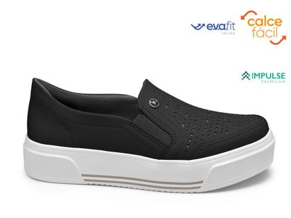 Imagem de Tênis Feminino Casual Conforto Flatform Slip On Kolosh PRETO/C3546