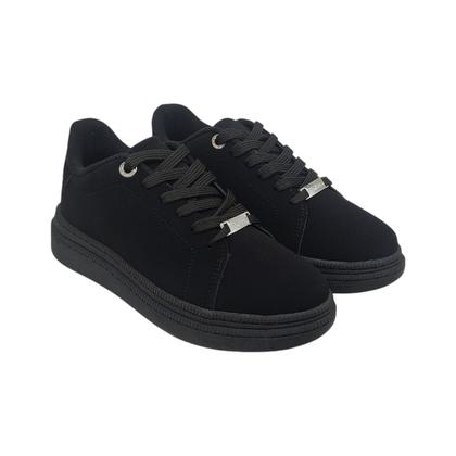 Imagem de Tênis Feminino Casual Nobuck Confortável Sola Alta Moleca 5816100