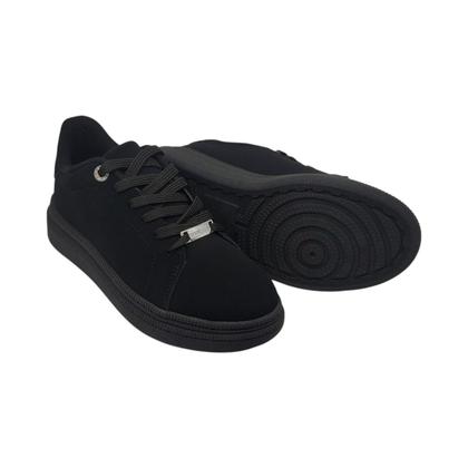 Imagem de Tênis Feminino Casual Nobuck Confortável Sola Alta Moleca 5816100