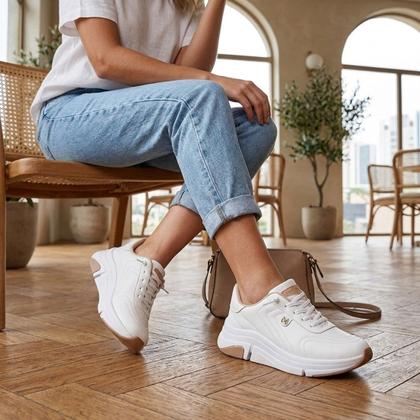 Imagem de Tênis Feminino Casual Plataforma Confortável Urbano Modare