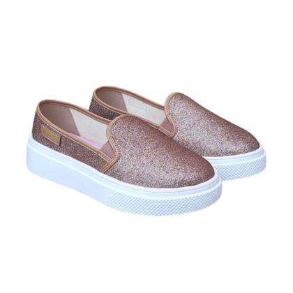 Imagem de Tênis Feminino Casual Slip On Sem Cadarço Calce Fácil Sapato