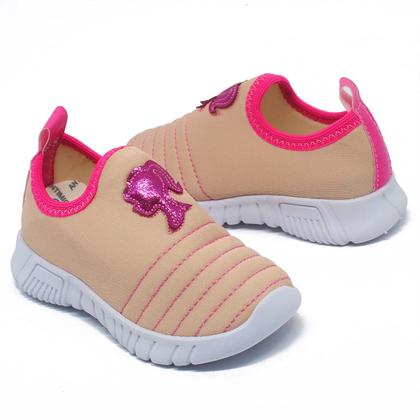 Imagem de Tenis Feminino Casual Voltas As Aulas Infantil Juvenil Barbi Bi Bordado