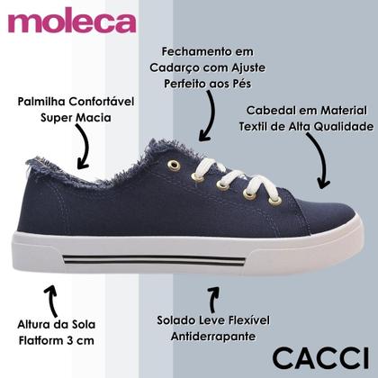 Imagem de Tênis Feminino Conforto Flatform Casual da Virgínia Moleca