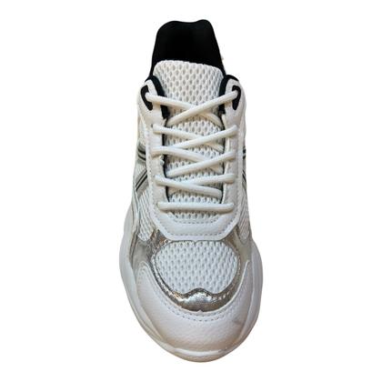 Imagem de Tenis Feminino Dakota Casual Superleve Ultraconforto Metalizado Plataforma D0971 Branco