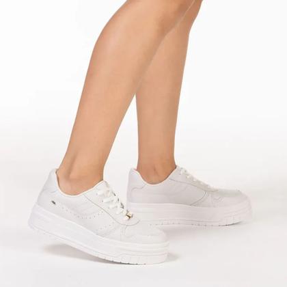 Imagem de Tênis Feminino Dakota Couro Conforto Plataforma DA251 Branco