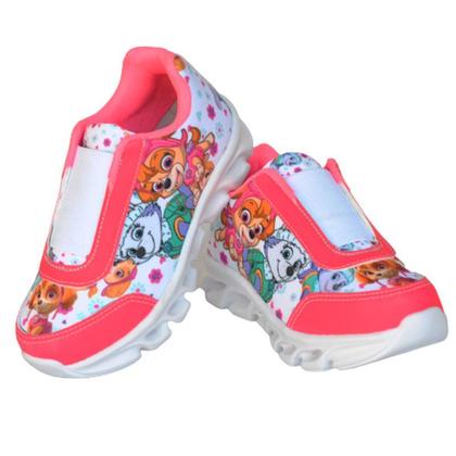 Imagem de Tenis Feminino De Led Infantil  Patrulha Canina Meninas Casual + Oculos + Relogio PCFE+O+R