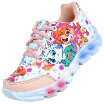 Imagem de Tenis Feminino De Led Infantil  Patrulha Canina Meninas Casual PCFN