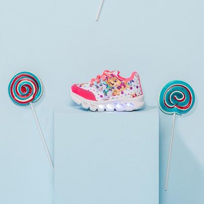 Imagem de Tenis Feminino De Led Infantil  Patrulha Canina Meninas Casual + Relogio PCFN+R