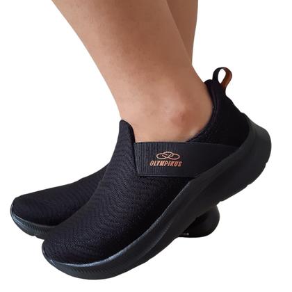 Imagem de Tênis Feminino Esportivo Olympikus Flutua Calce Fácil Elástico Confortável Para Caminhada Respirável