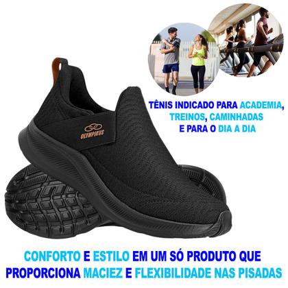 Imagem de Tênis Feminino Esportivo Olympikus Flutua Calce Fácil Elástico Confortável Para Caminhada Respirável
