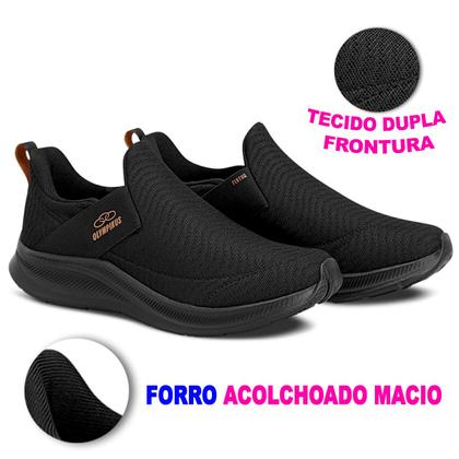 Imagem de Tênis Feminino Esportivo Olympikus Flutua Calce Fácil Elástico Confortável Para Caminhada Respirável