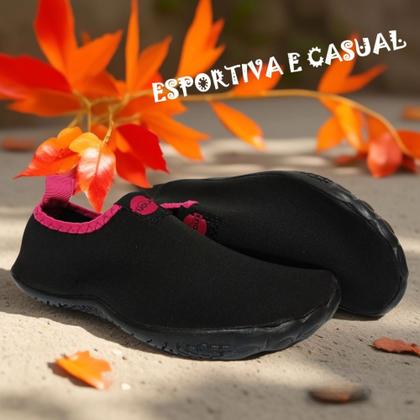 Imagem de Tênis Feminino Esportivo Sapatilha Aquática Confortável Leve Macia Exercício Funcional Treinos Academia