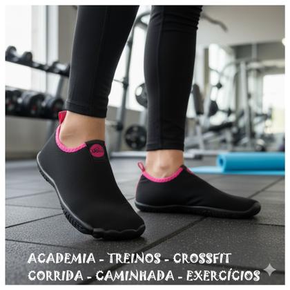 Imagem de Tênis Feminino Esportivo Sapatilha Aquática Confortável Leve Macia Exercício Funcional Treinos Academia