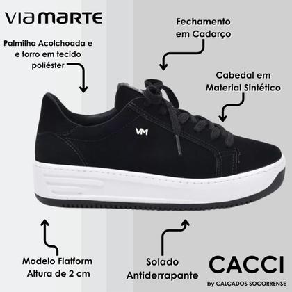 Imagem de Tenis Feminino Flatform Casual Via Marte 22-4205