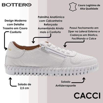 Imagem de Tênis Feminino Flatform Conforto Casual Fácil Calce Bottero