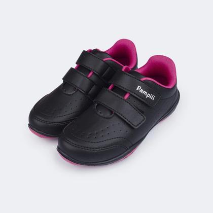 Imagem de Tênis Feminino Honey Escolar Preto Pink Pampili