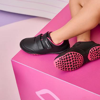 Imagem de Tênis Feminino Honey Escolar Preto Pink Pampili