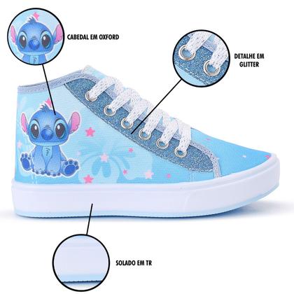 Imagem de Tênis Feminino Infantil Casual Stit Botinha Menina Escolar