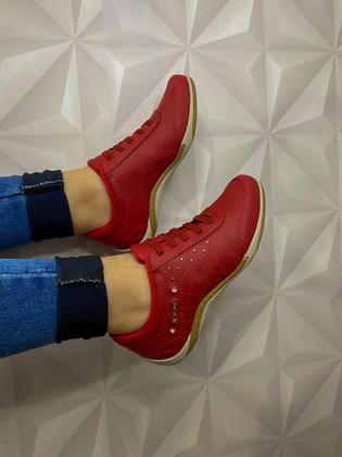 Imagem de Tênis Feminino Kolosh Calce Fácil Vermelho C1296