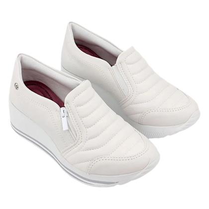 Imagem de Tênis Feminino Kolosh Salto Anabela Calce Facil Ziper Original