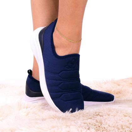 Imagem de Tênis feminino meia calce fácil slip on leve flexível confortável para caminhada academia vl-01