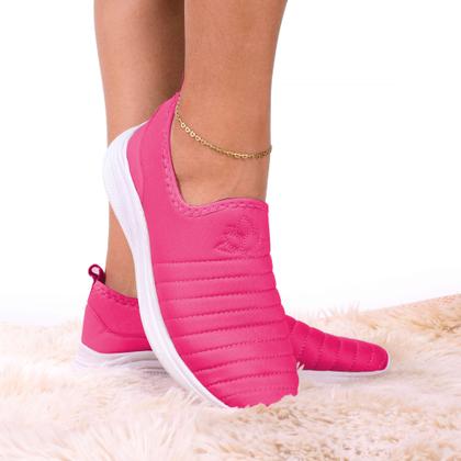 Imagem de Tênis feminino meia calce fácil slip on leve flexível confortável para caminhada academia vl02
