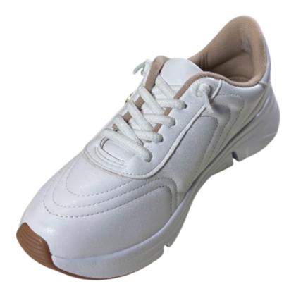 Imagem de Tenis Feminino Modare Casual Plataforma Conforto Cadarço Elástico Branco