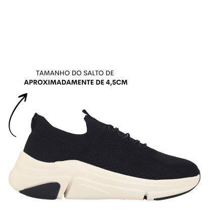 Imagem de Tênis Feminino Modare Plataforma Casual Confortável 7401.105 - Preto - 38