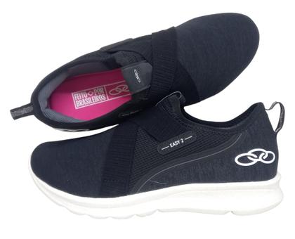 Imagem de Tênis Feminino Olympikus Calce Fácil Leve Elástico Macio Confortável  Academia Caminhada Treino Casual