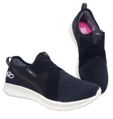 Imagem de Tênis Feminino Olympikus Calce Fácil Leve Elástico Macio Confortável  Academia Caminhada Treino Casual