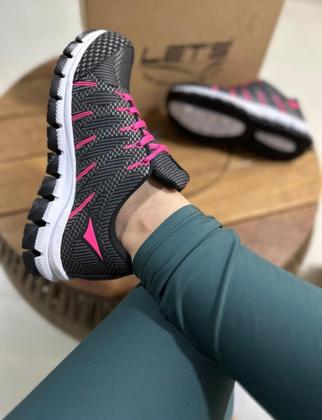 Imagem de Tenis Feminino Para Caminhada Academia Cor Preto Pink