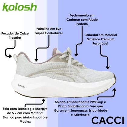 Imagem de Tênis Feminino Running Corrida Leve Estilo Moderno Kolosh